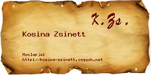 Kosina Zsinett névjegykártya